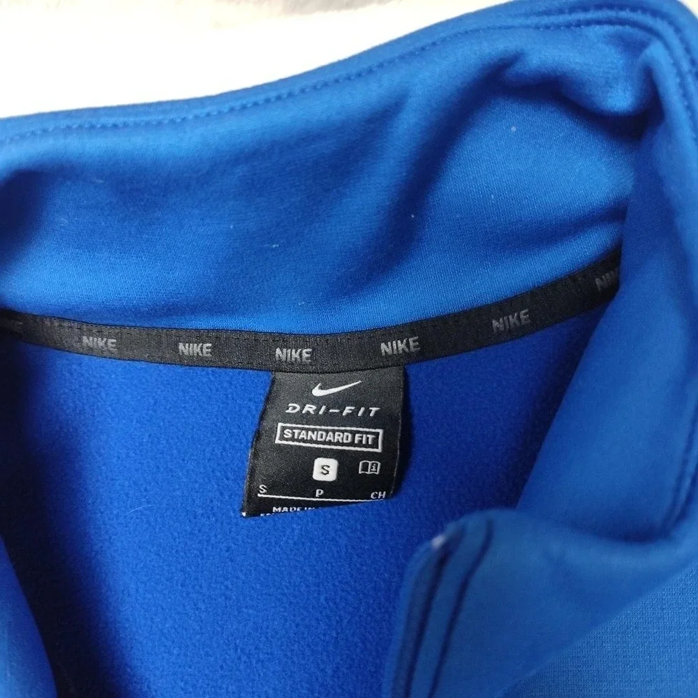 Nike Sweatshirt‎ Mens S Blue 1/4 Zip Pullover Mock Neck Dri-FIT CU6217-480